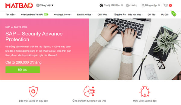 SAP là cách bảo mật email doanh nghiệp được cung cấp bởi Mắt Bão