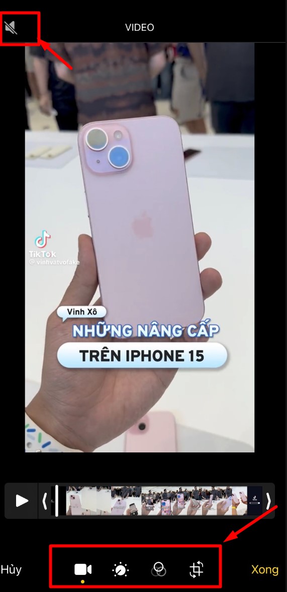 Tiến hành chỉnh sửa video để không vi phạm bản quyền tiktok