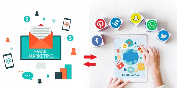 Sự kết hợp giữa Email Marketing và Social Media.