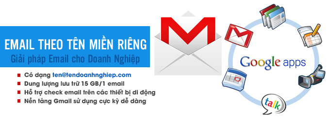 email cho tên miền riêng của Mắt Bão