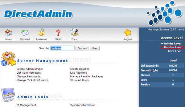 So sánh cpanel, plesk, directadmin. Directadmin có giao diện đơn giản nhất