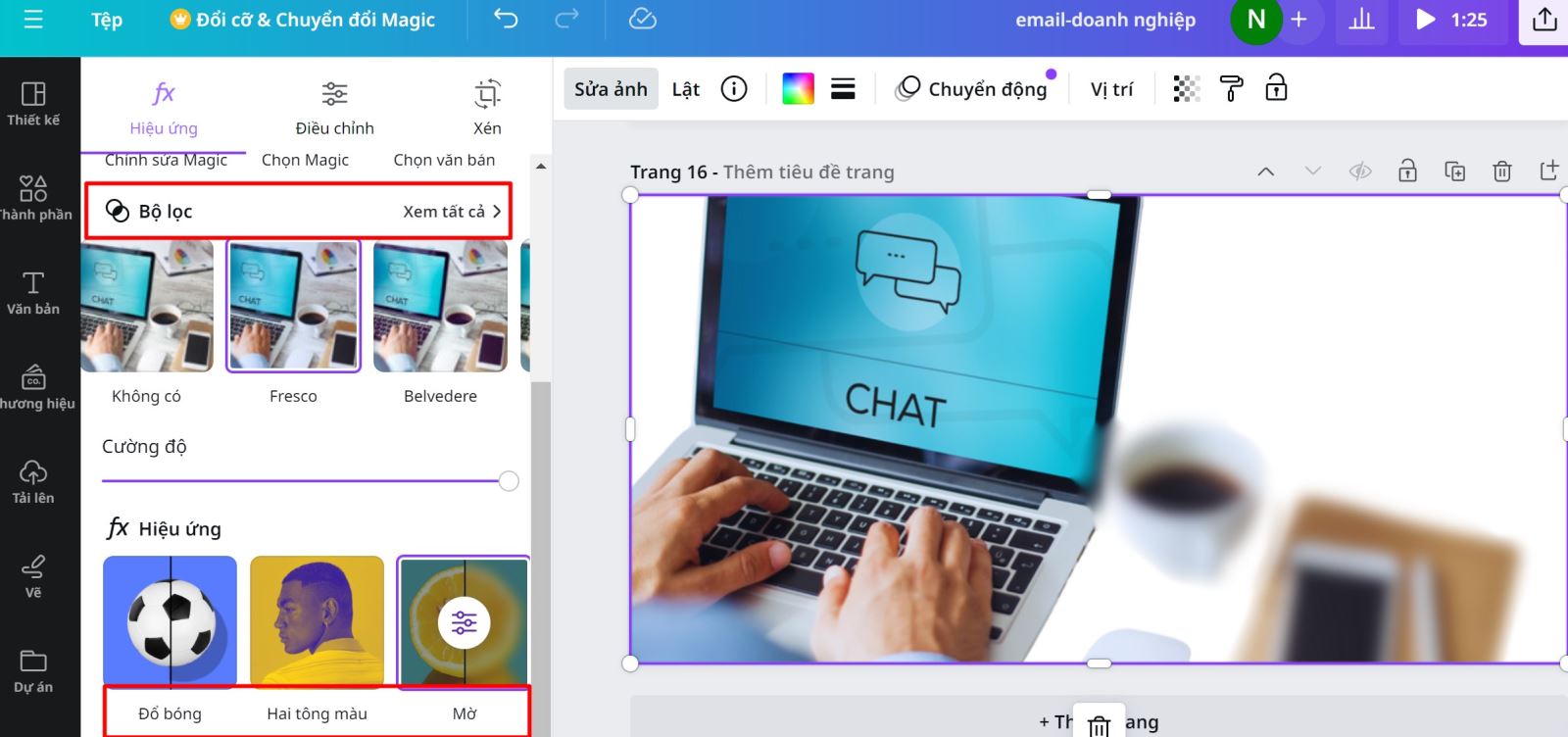 Tính năng mở rộng sau khi hình ảnh được tách nền online