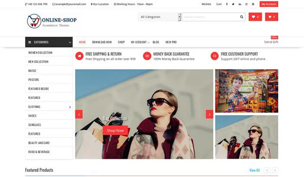 OnlineShop – Online Clothing Line WordPress Theme