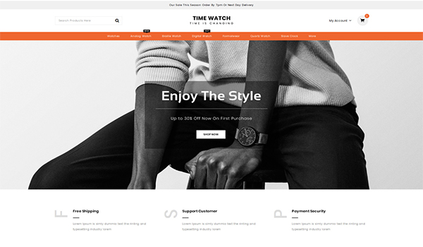 TimeWatch – Custom Watch Design WordPress Theme