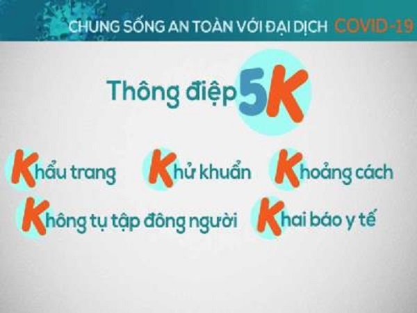 Thông điệp 5K được áp dụng cộng đồng ở những nơi tụ tập đông người